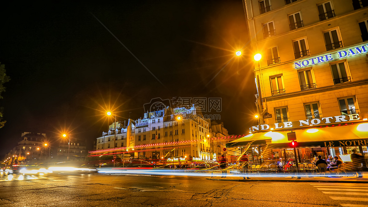 巴黎夜晚街道高清图片下载-正版图片500436393-摄图网