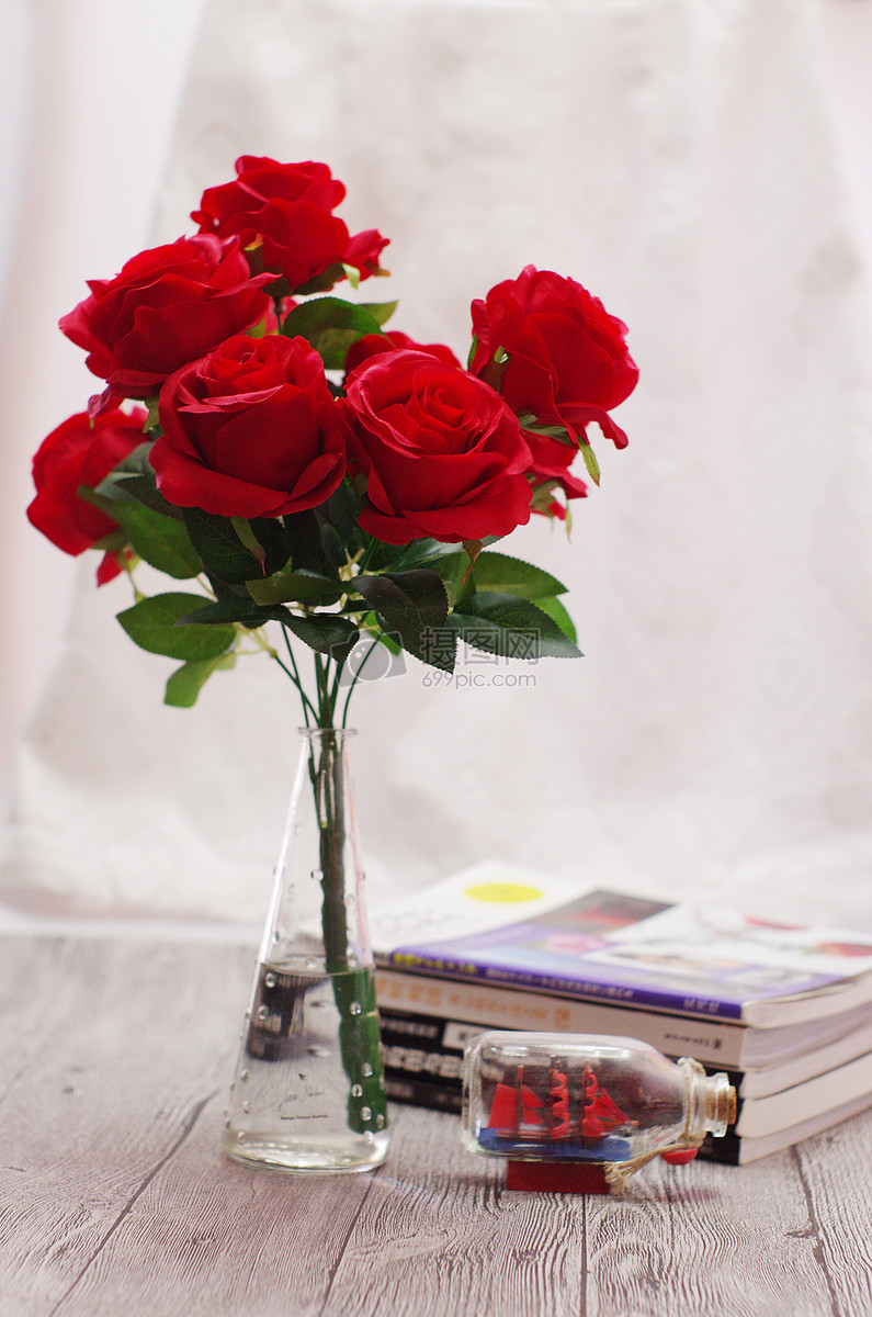 玫瑰,书与漂流瓶