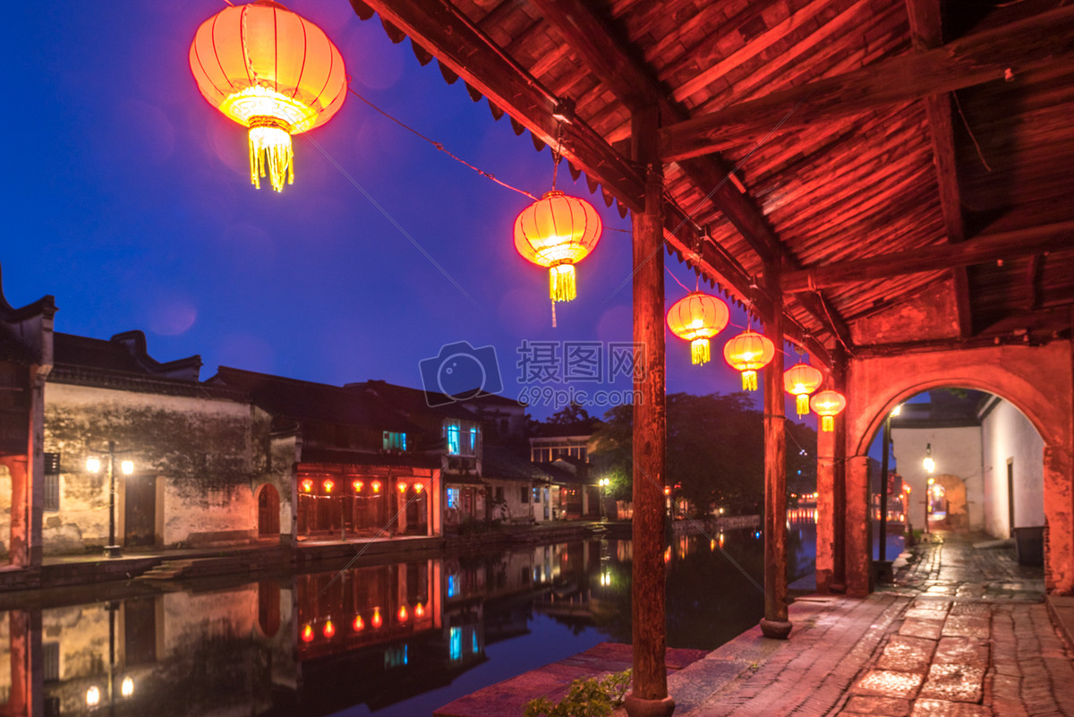 江南古镇南浔夜景