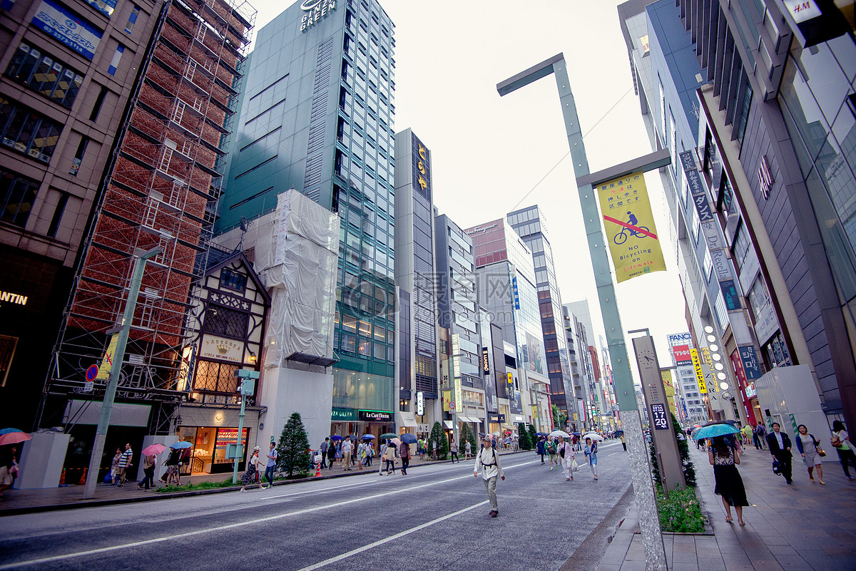 日本东京银座的街景