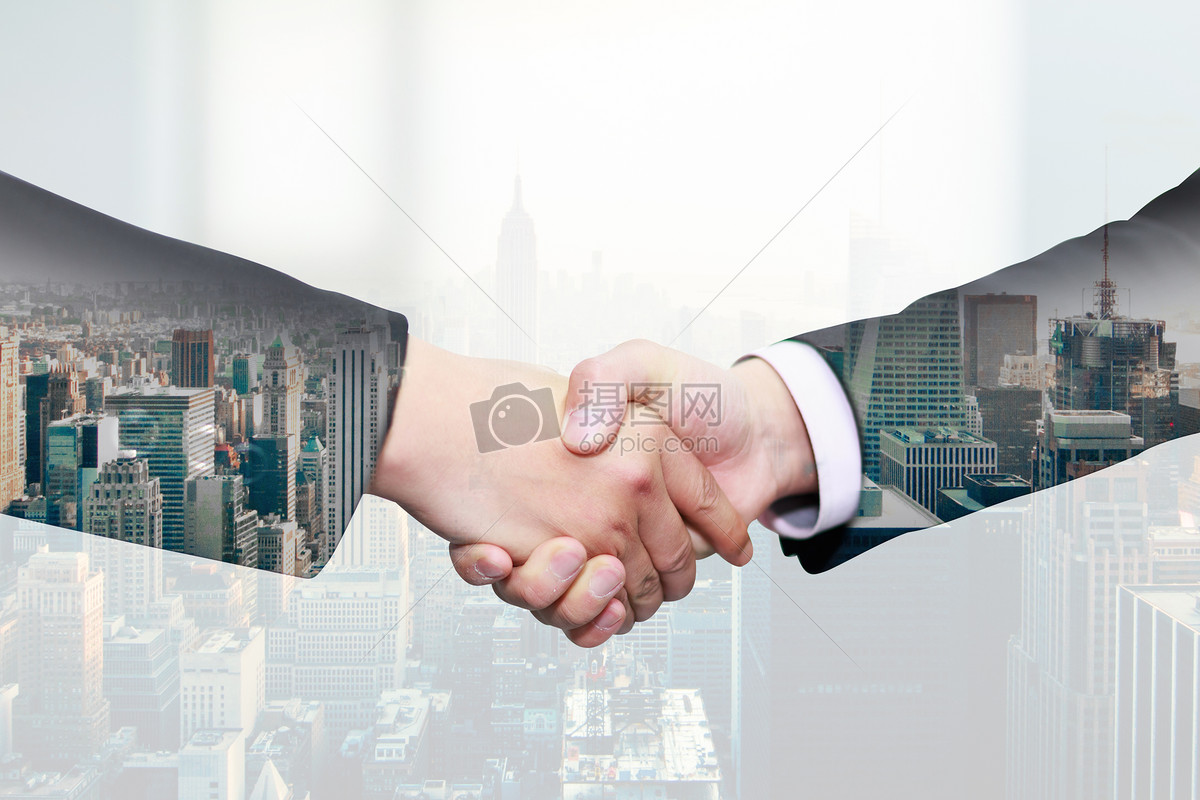 商务合作插图两人握手免费下载免费下载_PNG素材_觅知网