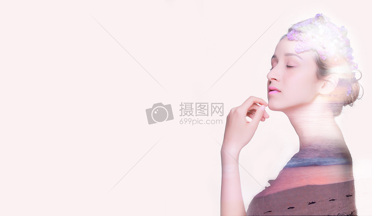 唯美侧脸女生
