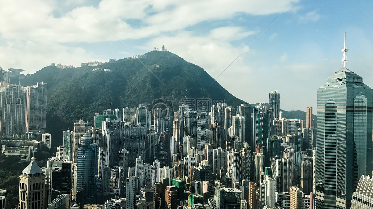 香港的鳞次栉比的建筑