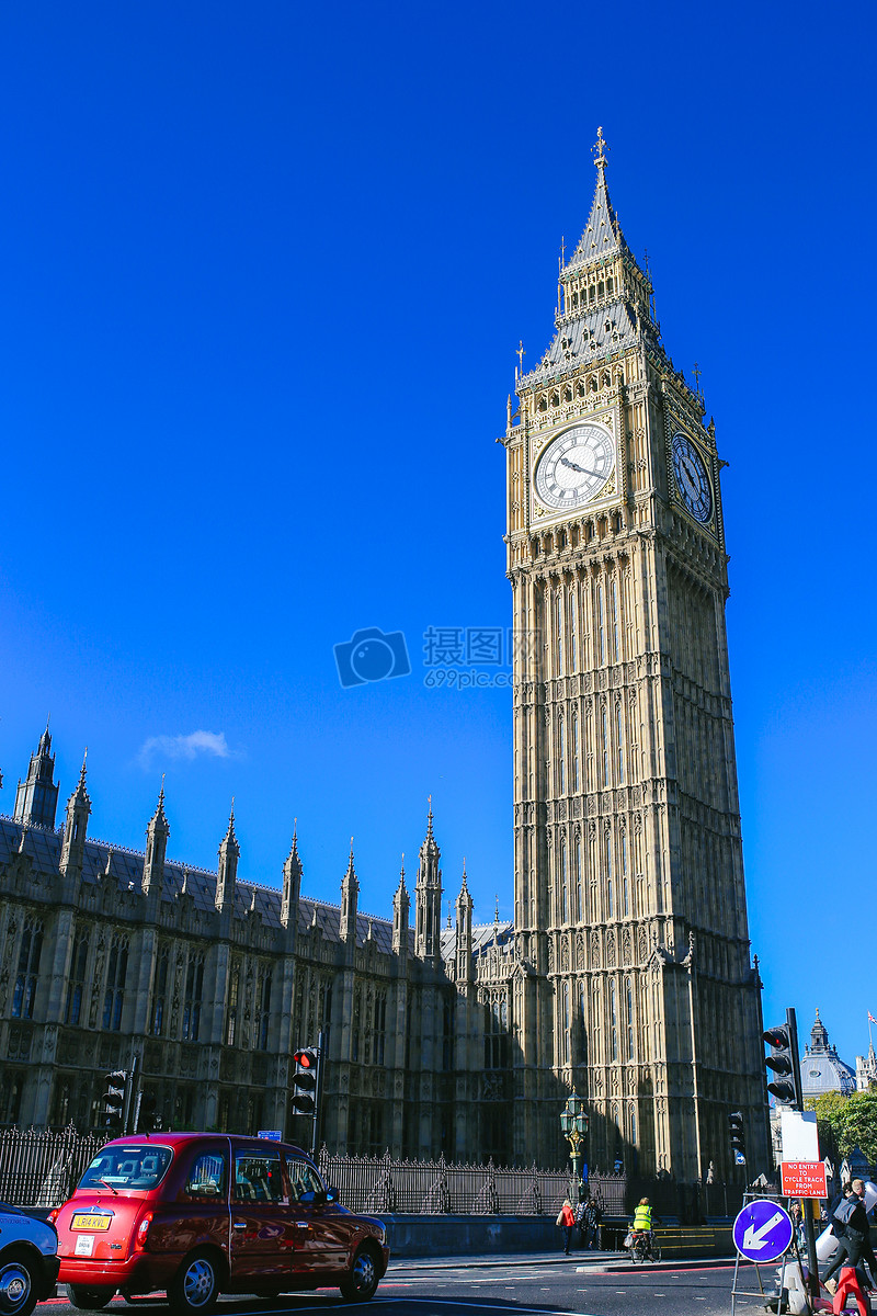 照片 建筑空间 英国伦敦大本钟街景.