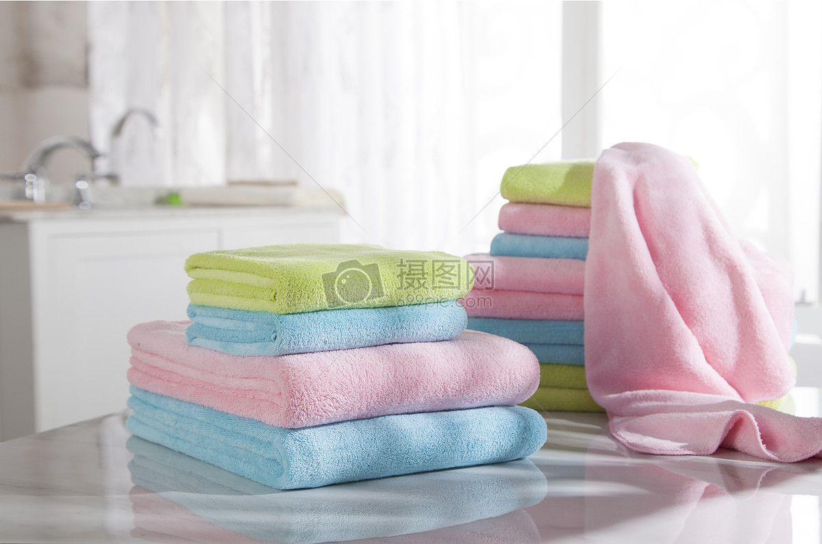 浴室浴巾彩色组合
