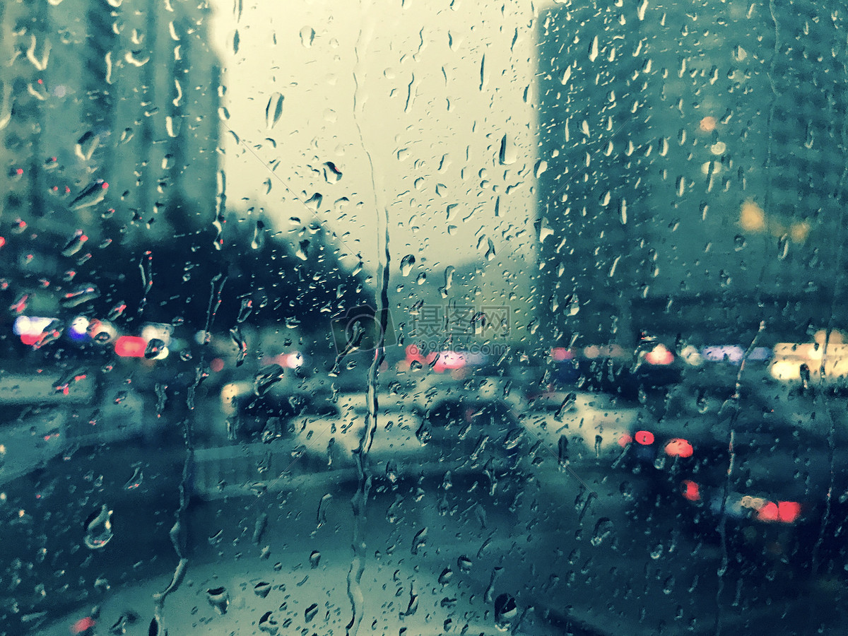 照片 背景素材 雨天街市.