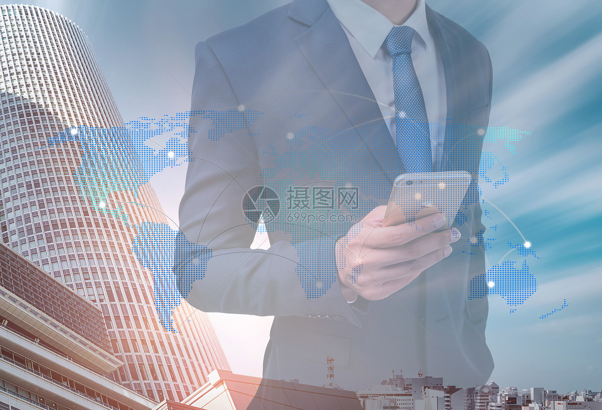 商务科技金融经济科技感海报背景素材