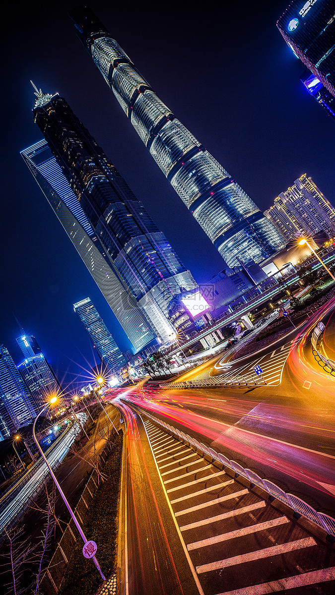 上海陆家嘴城市夜景图片素材_免费下载_jpg图片格式