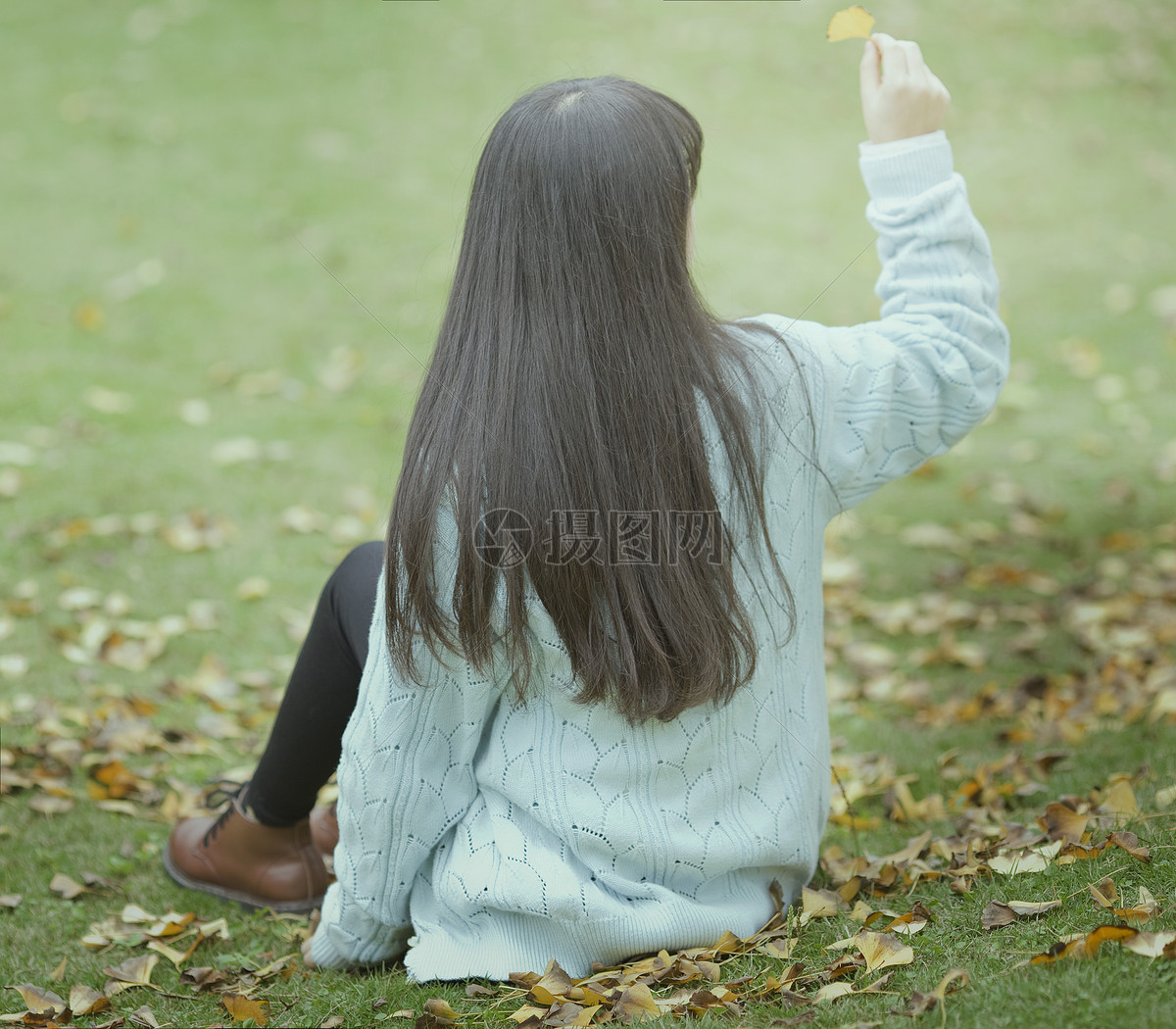 小清新女孩背影