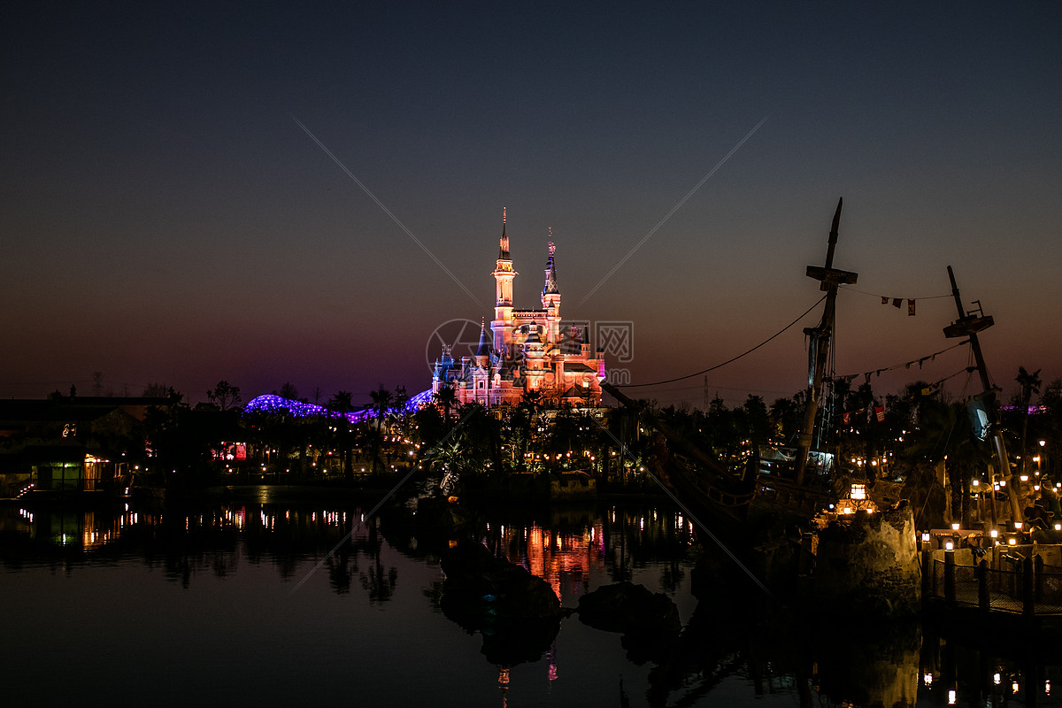 迪士尼夜景