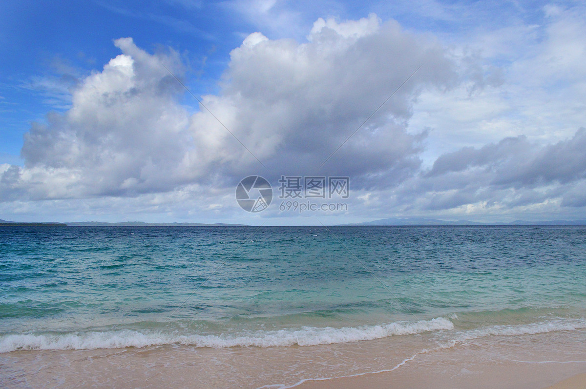 菲律宾白沙滩海滩唯美风景照