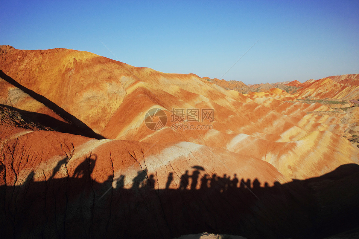 张掖丹霞地貌奇观彩色地貌土山