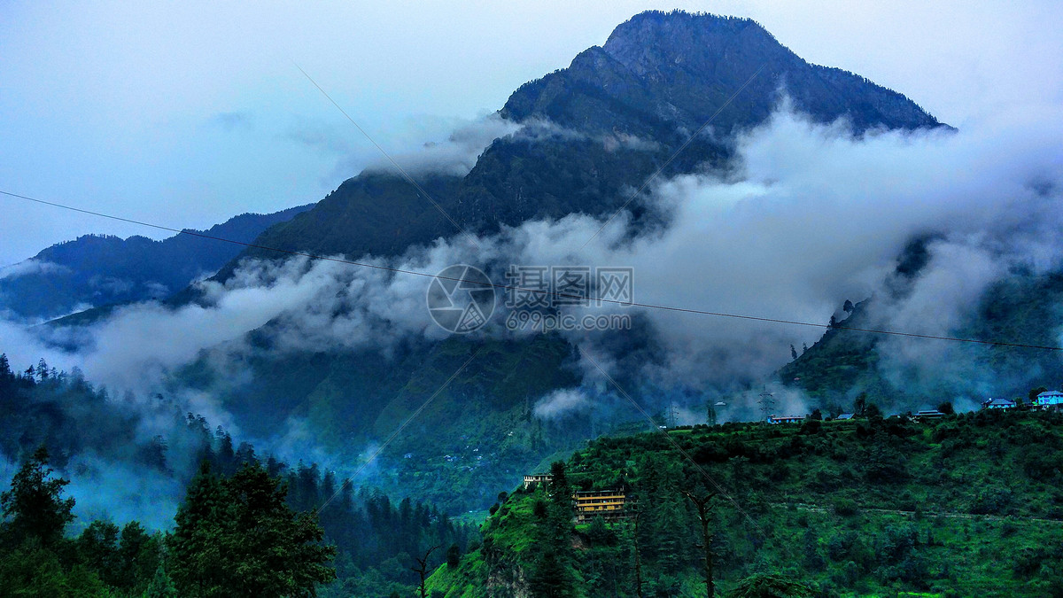 唯美图片 自然风景 绿色青山景色jpg