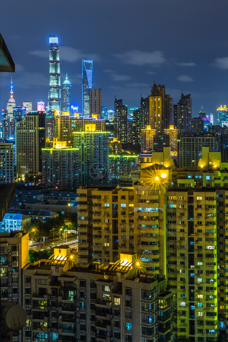 上海浦东新区夜景