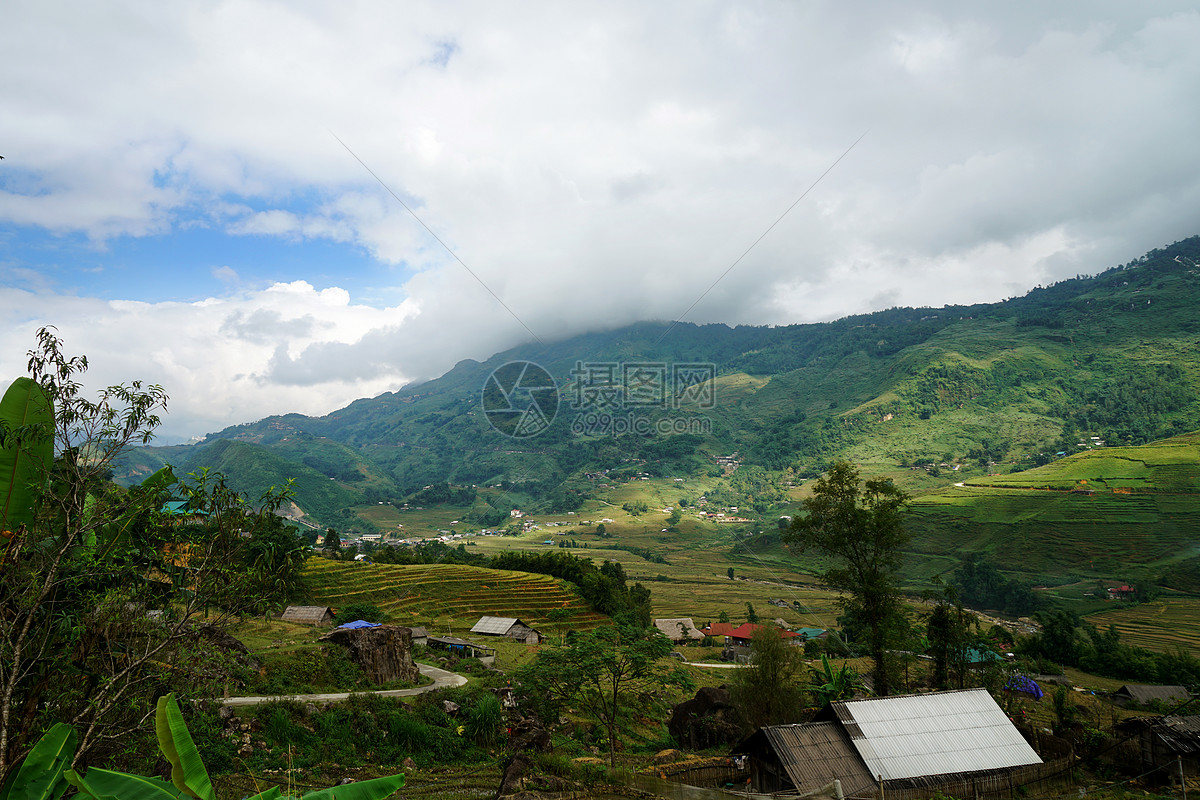 照片 自然风景 越南少数民族乡村.