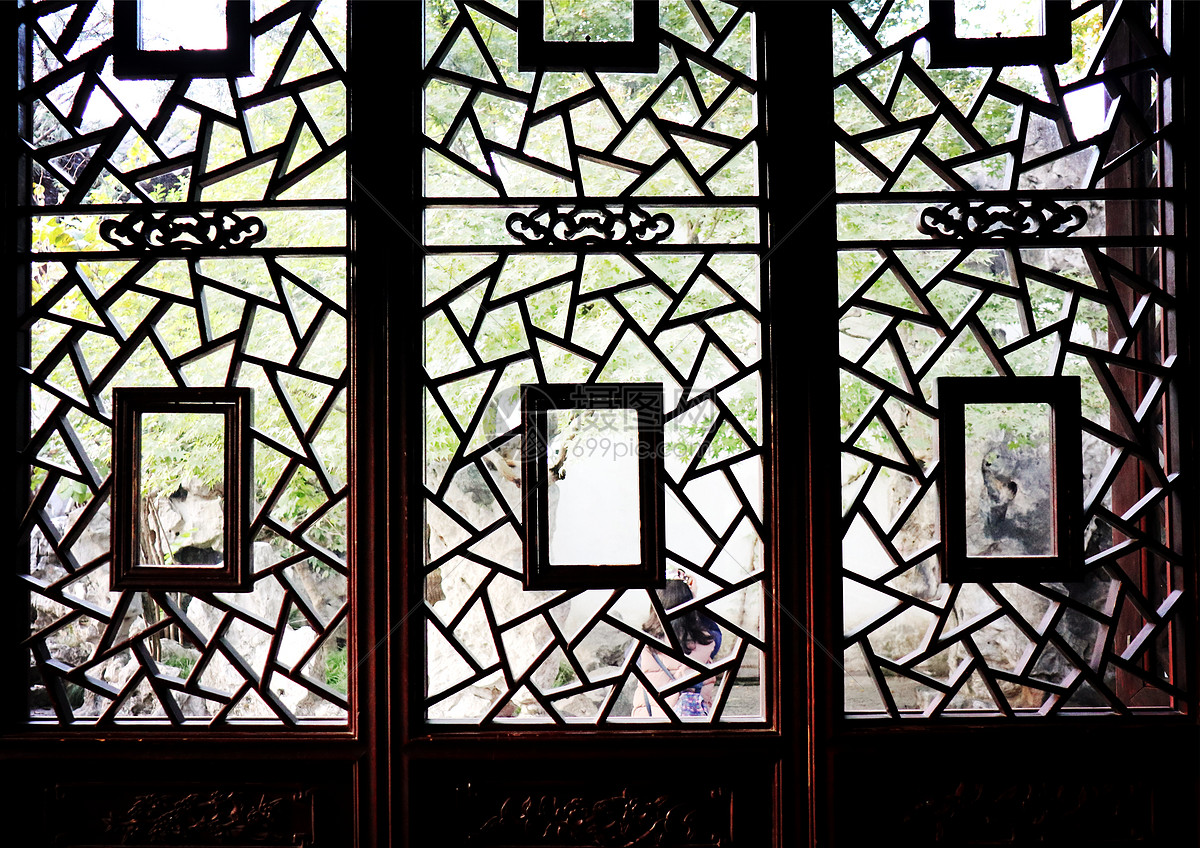 苏州园林的窗|苏州园林|窗户|花卉_新浪新闻