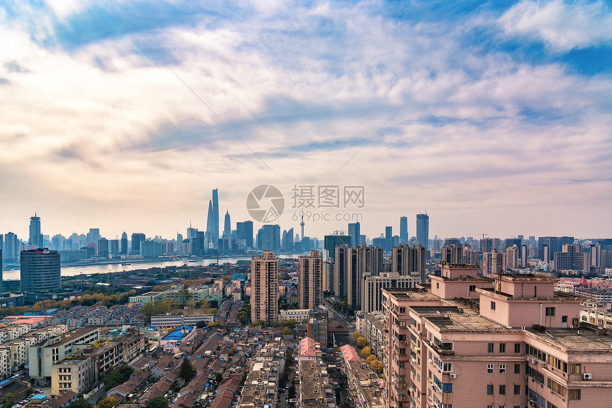 上海杨浦区城市建筑风光
