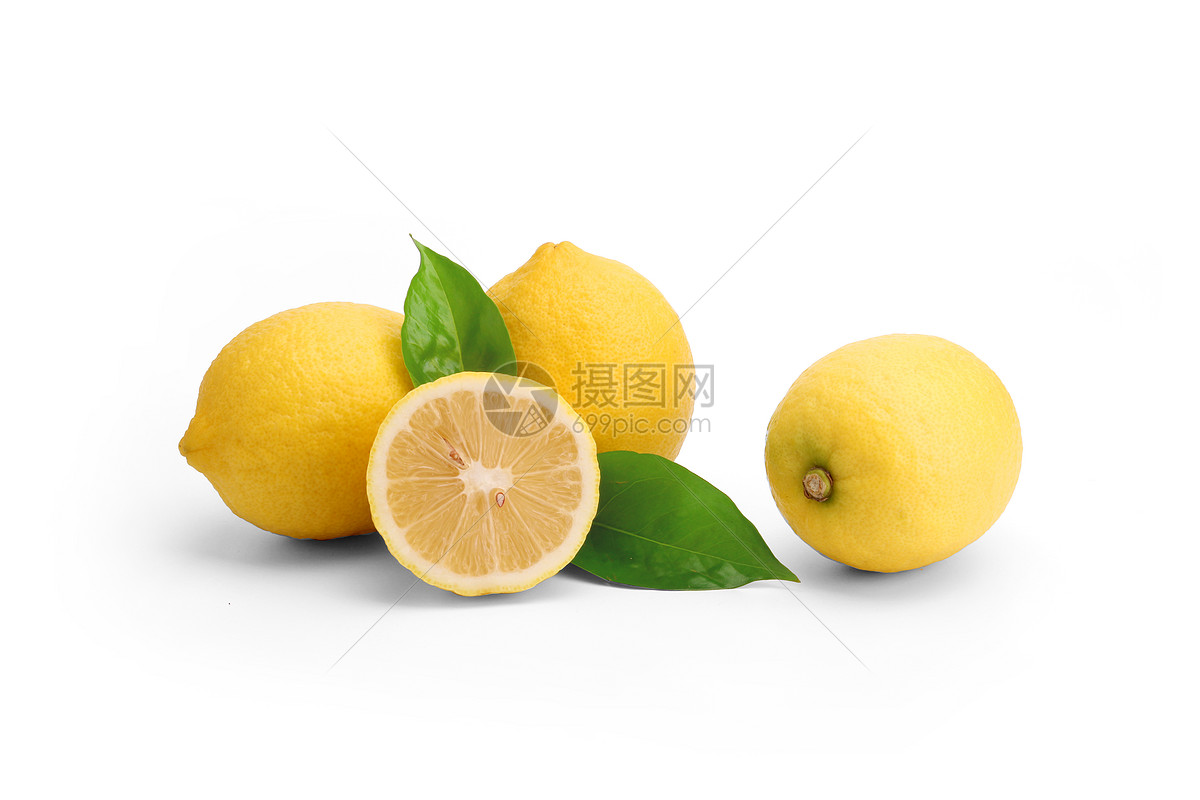 柠檬拍摄白底摄影新鲜水果