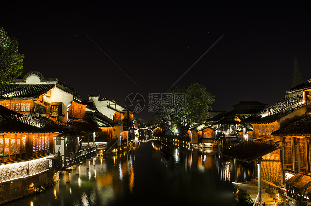 乌镇美丽夜景