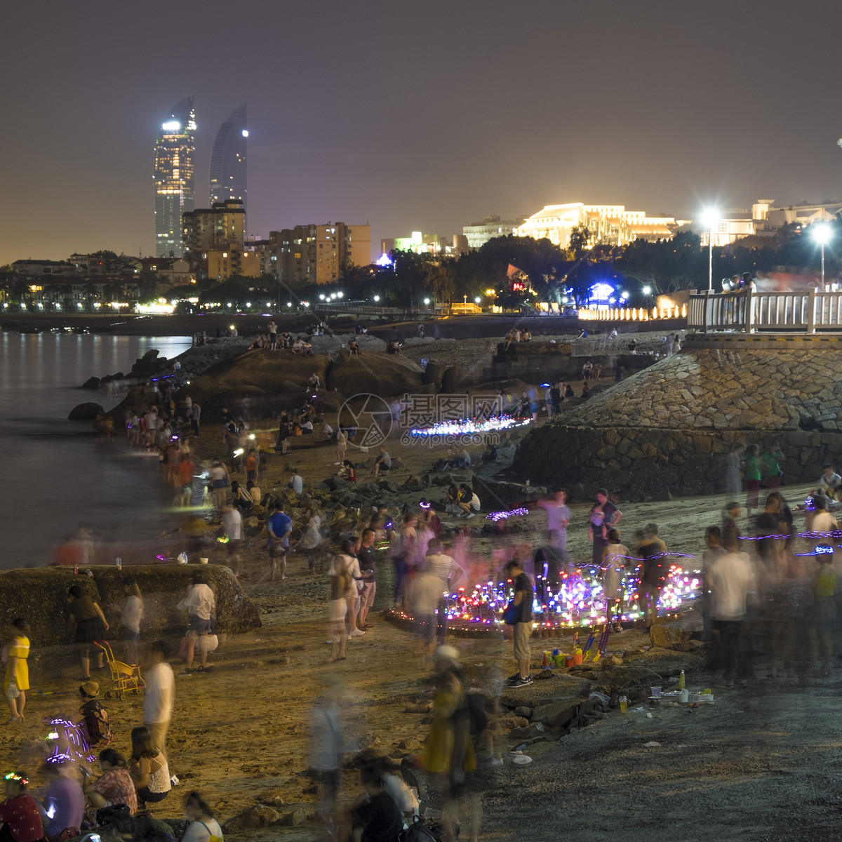 海滩夜景jpg