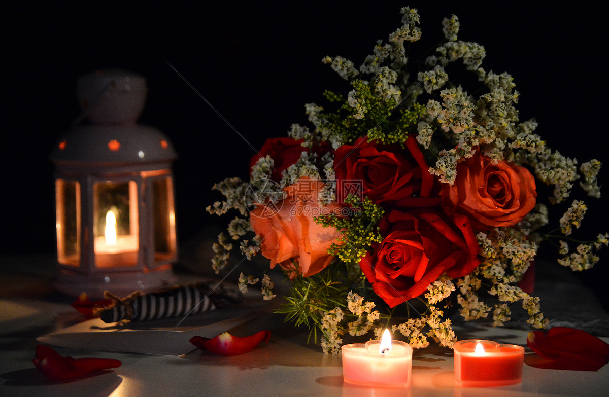 浪漫的烛光晚餐照片摄影图片_ID:304306166-Veer图库