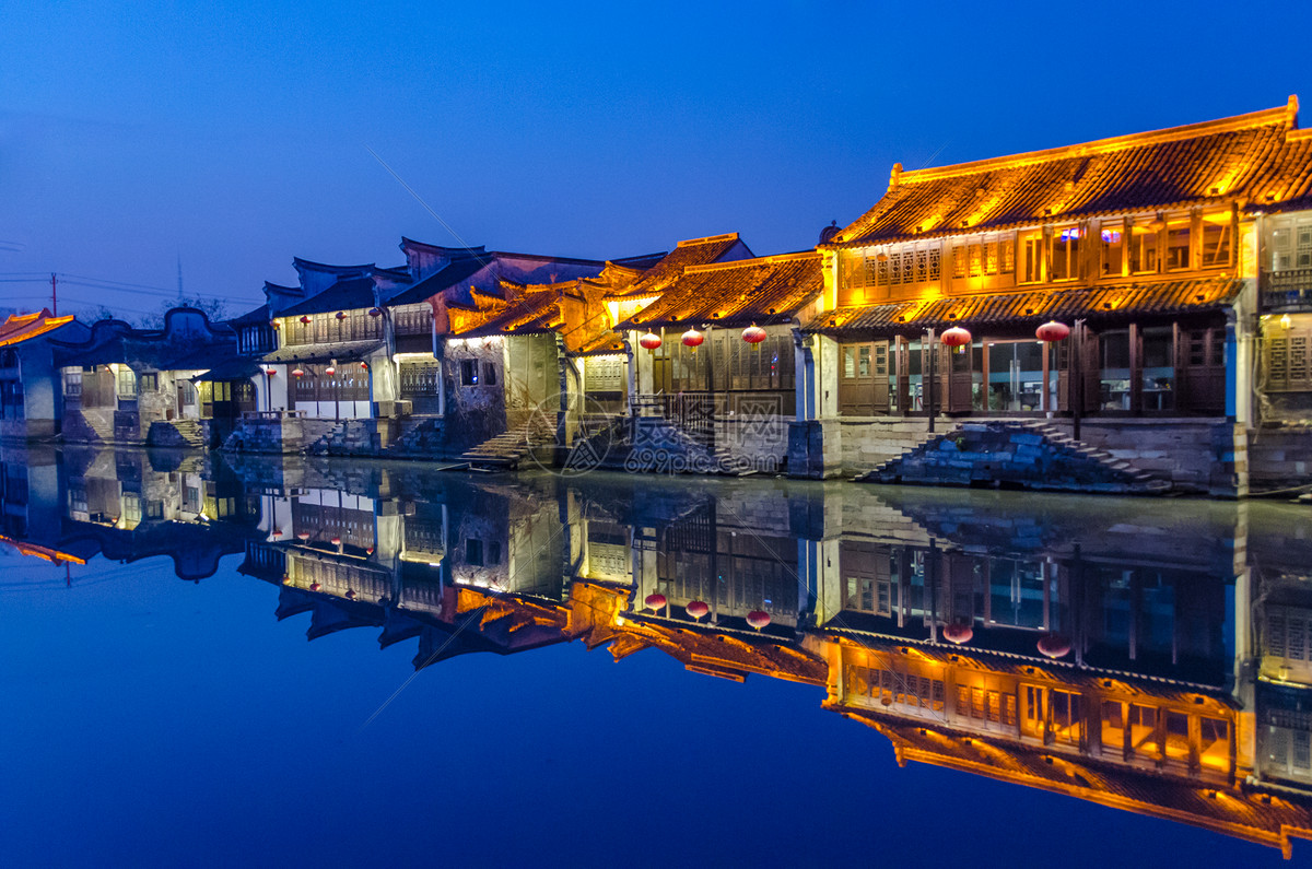 嘉兴月河老街夜景