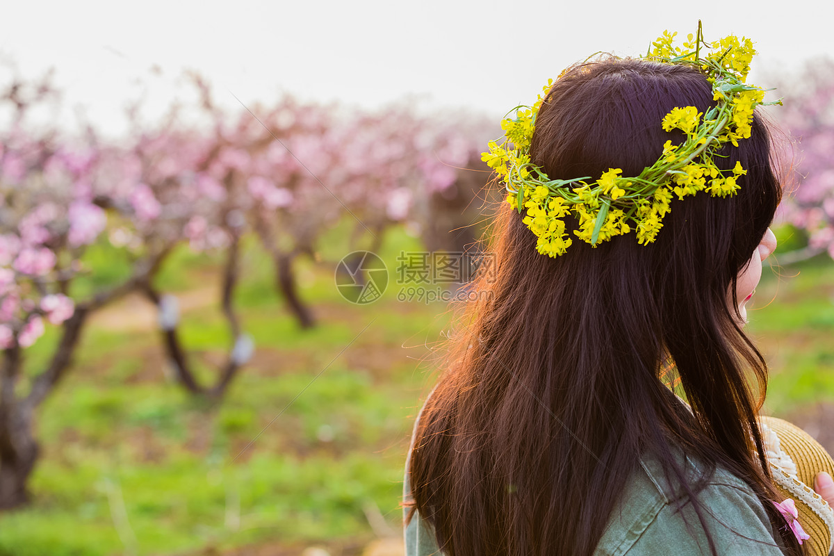 薰衣草花田里的美女背影图片素材_免费下载_jpg图片格式_VRF高清图片500606862_摄图网