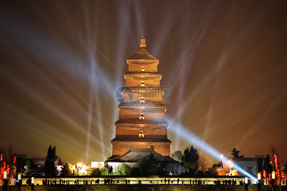 西安大雁塔夜景