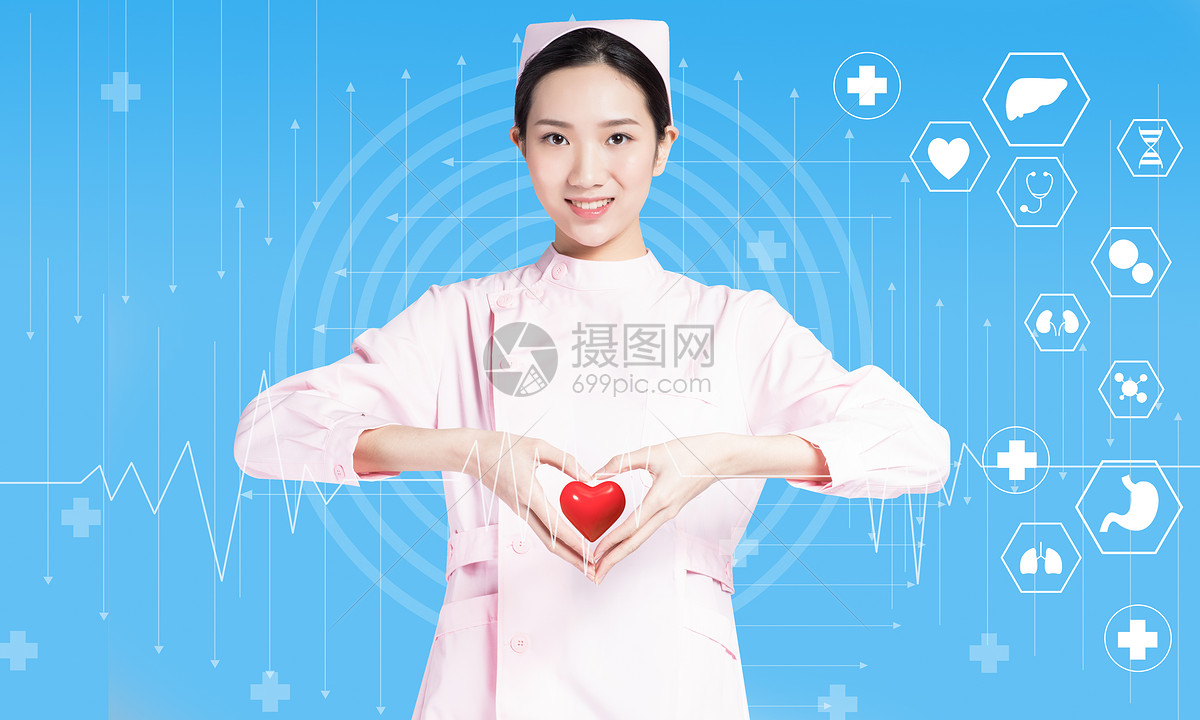 护士爱心医疗背景