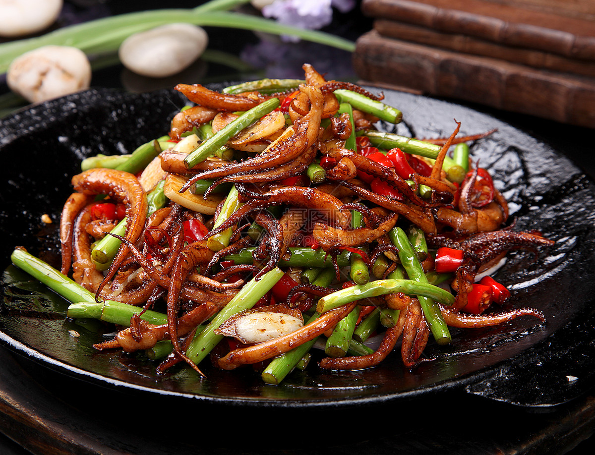 韭菜炒鱿鱼须图片素材_免费下载_jpg图片格式_VRF高清图片500884737_摄图网