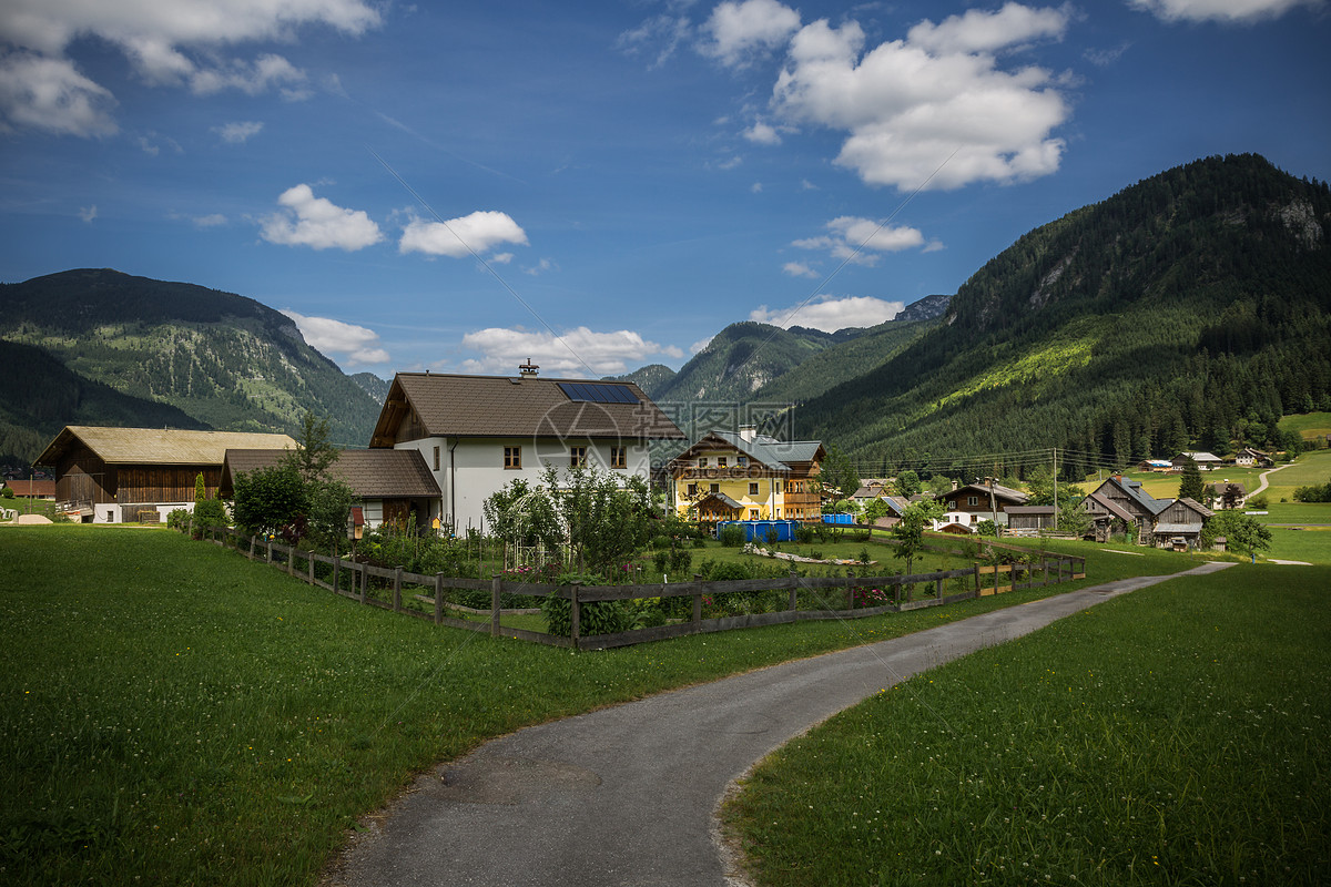照片 自然风景 奥地利乡村田园风光.