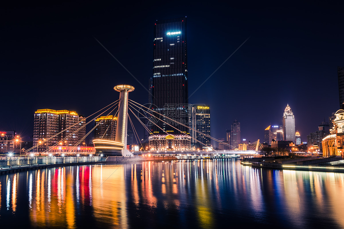 天津海河夜景