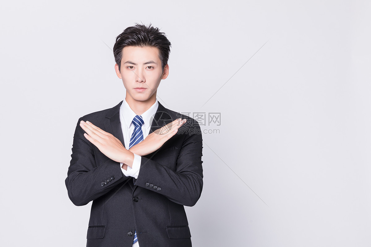 商务男士拒绝手势