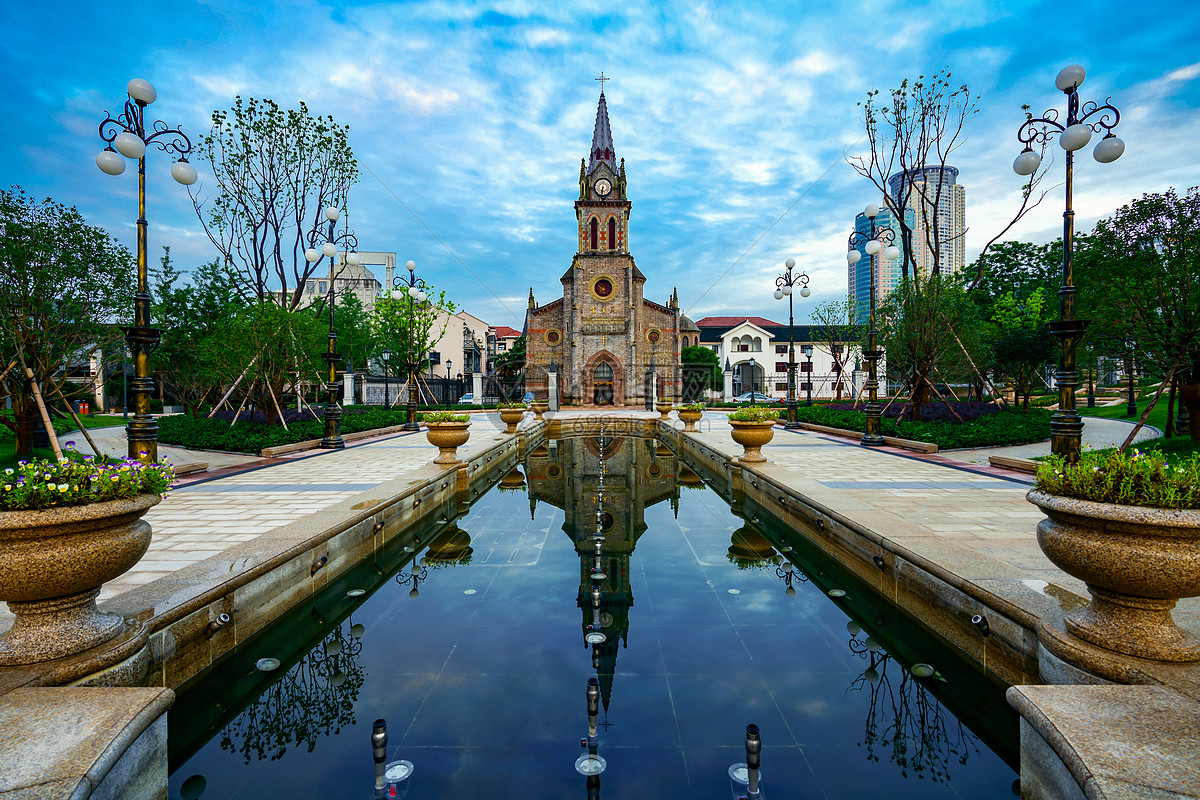 宁波老外滩天主教堂图片素材_免费下载_jpg图片格式_VRF高清图片500952434