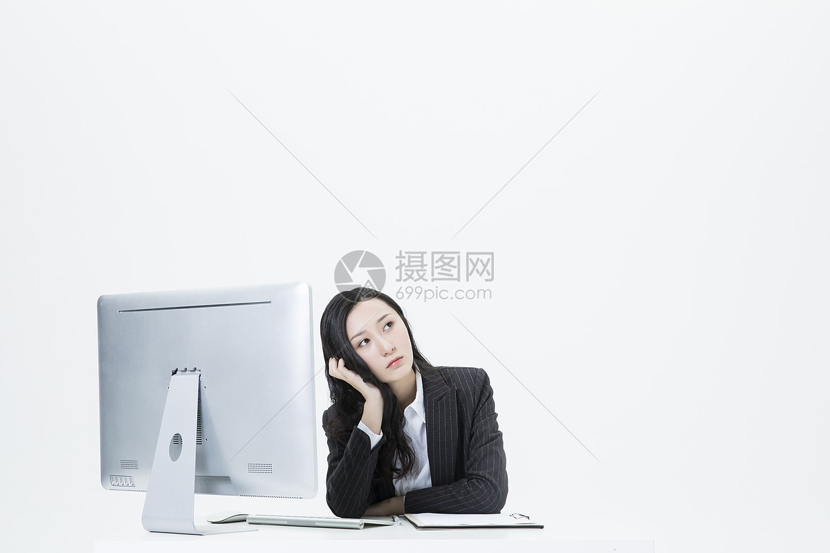 商务女性办公烦恼劳累