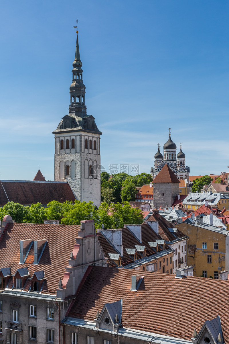 照片 建筑空间 北欧旅游名城爱沙尼亚塔林城市风光.