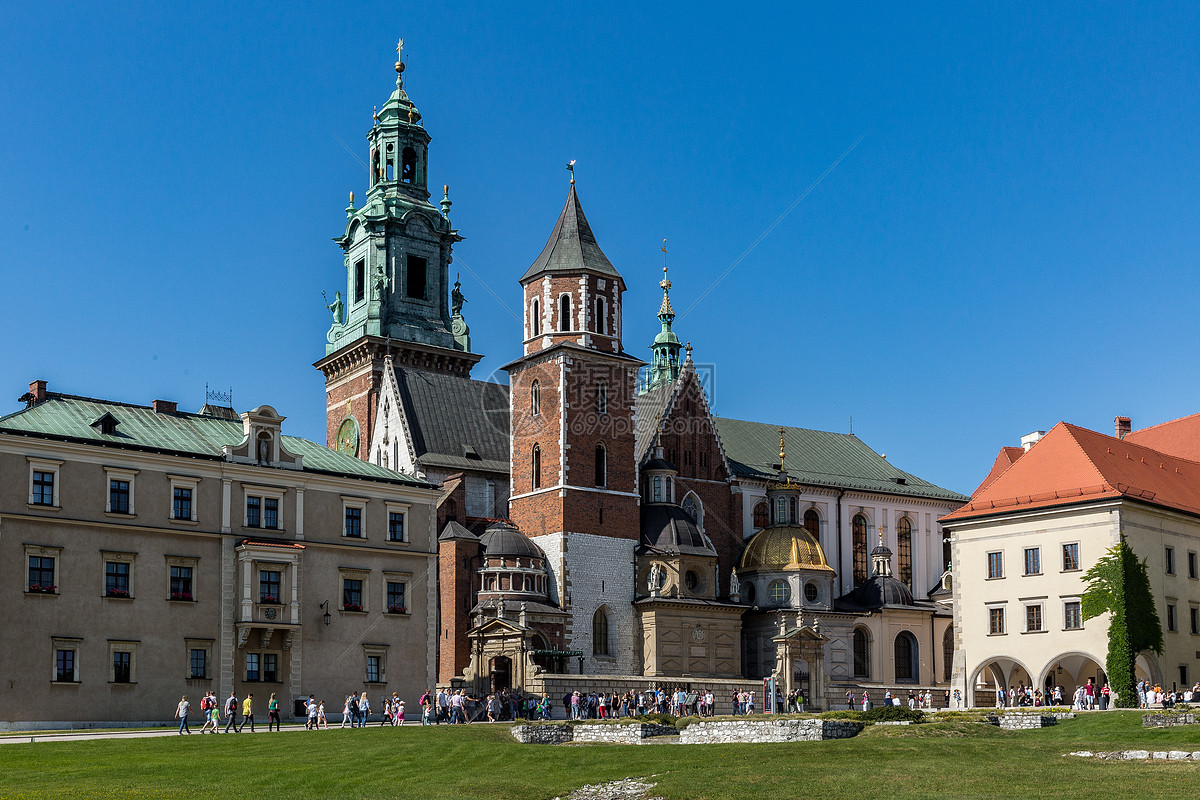 照片 建筑空间 波兰克拉科夫著名旅游景点瓦维尔皇家城堡.