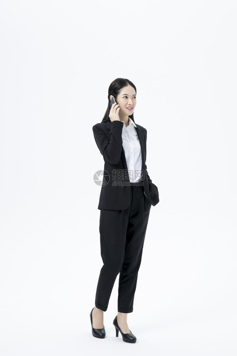 商务女性电话交谈烦恼