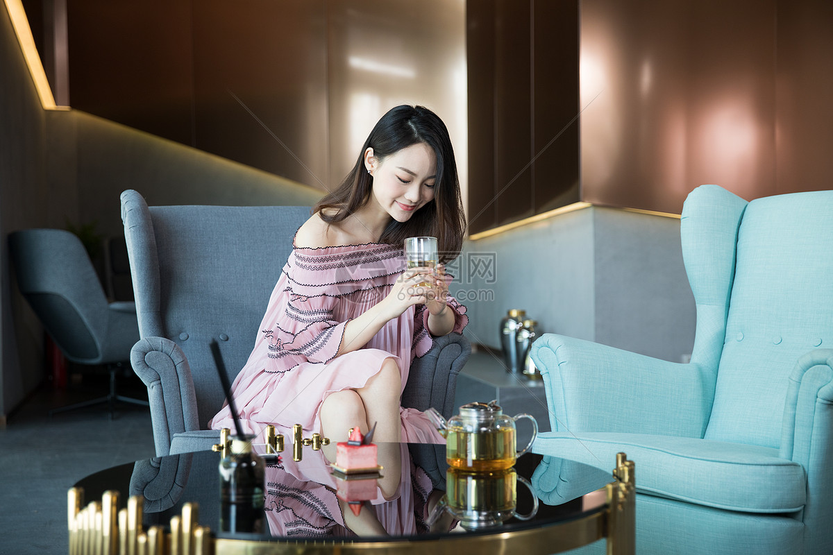 美女喝茶休闲图片素材_免费下载_jpg图片格式_vrf高清图片500978205