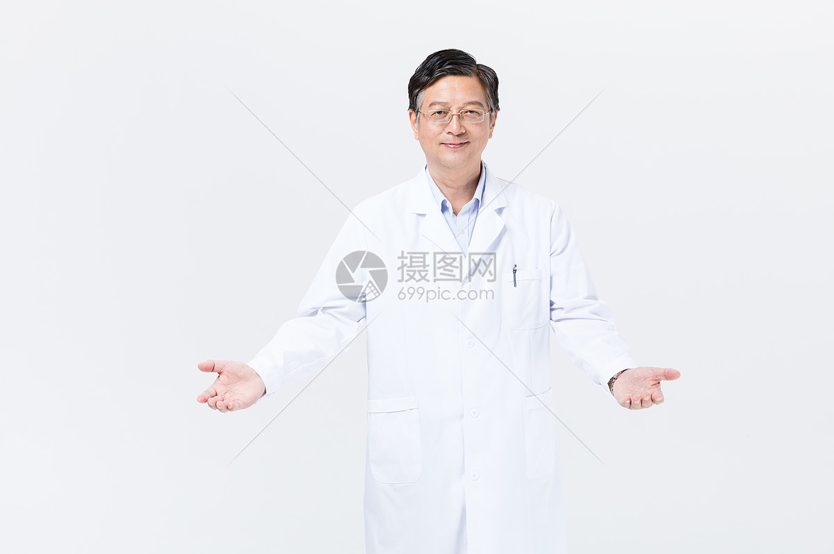 老年医生穿白大褂形象图片素材_免费下载_jpg图片格式