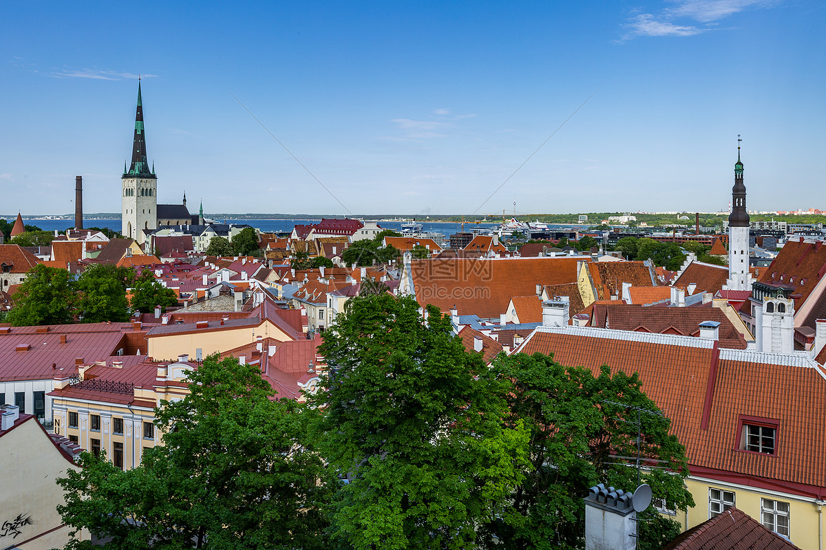 爱沙尼亚首都塔林老城旅游风光