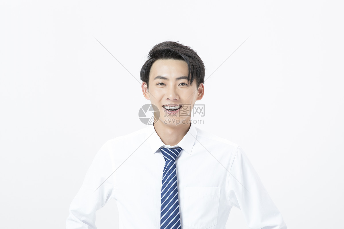 商务男性开心大笑
