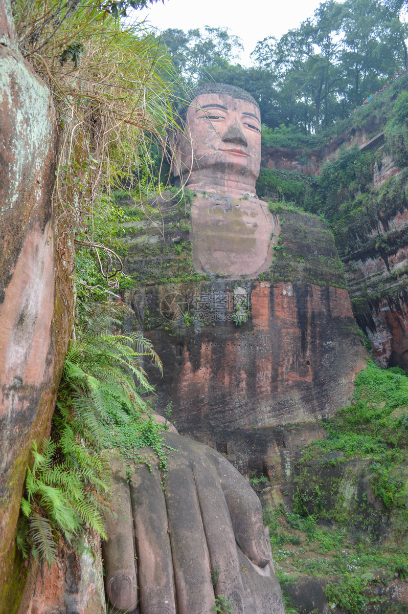 乐山大佛景区风景照