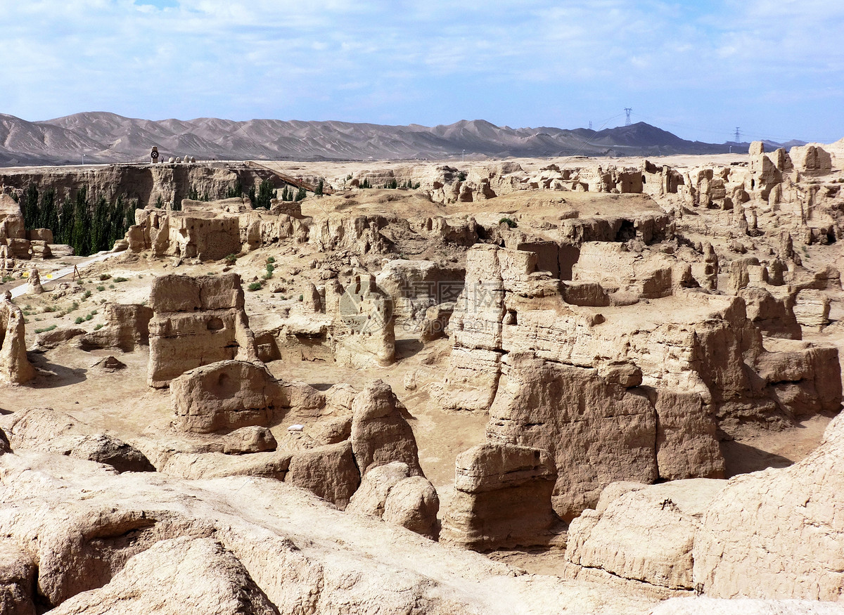 新疆交河故城具有两千多年历史古代都市遗迹