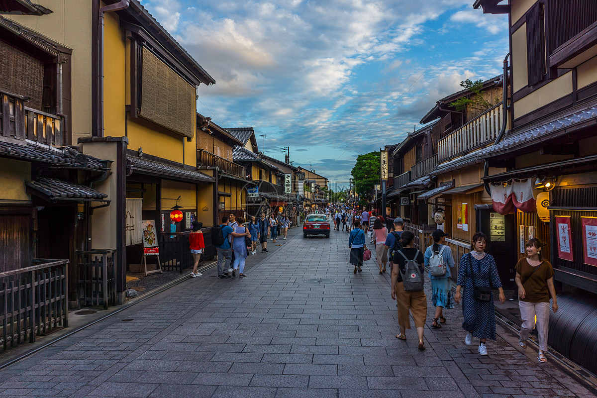 日本京都袛园花间小路