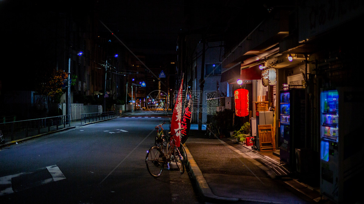 日本大阪街道夜景