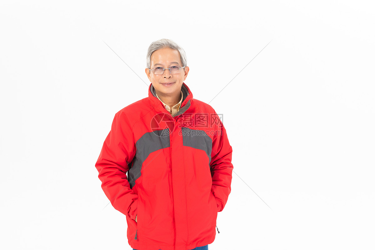 戴眼镜老人形象