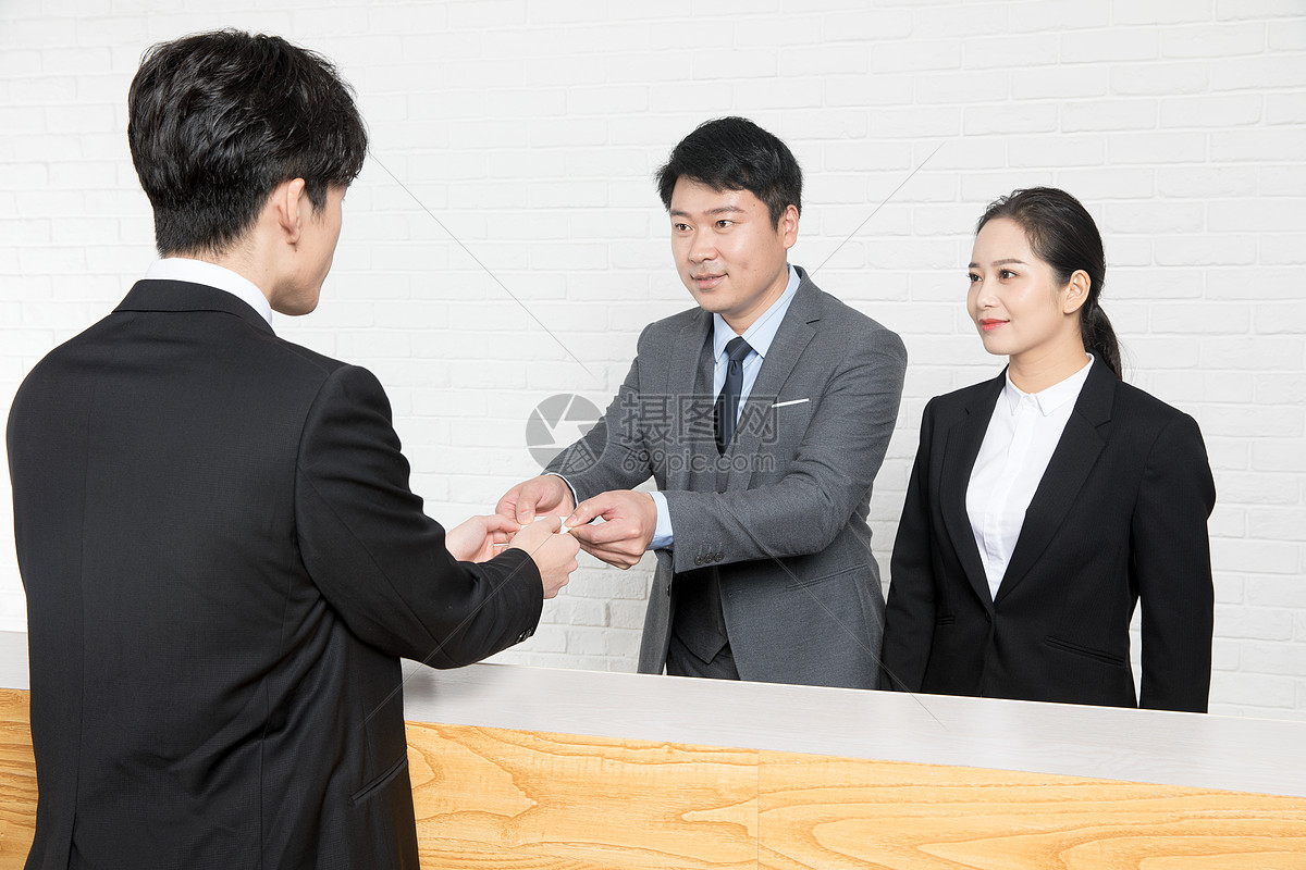 商务前台人士接待女性形象