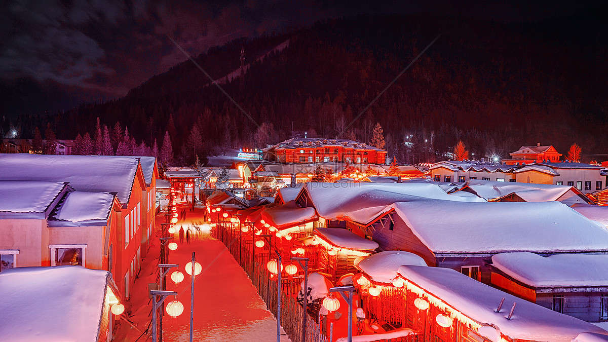 中国雪乡夜景