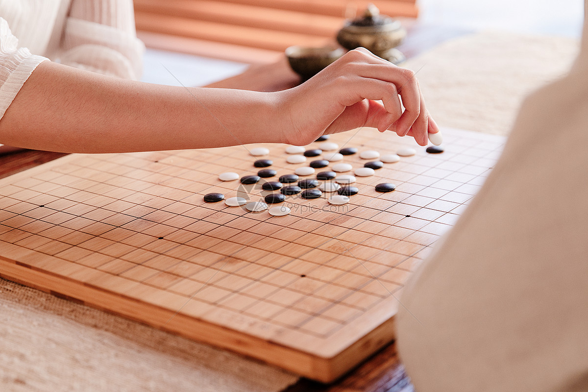 下棋手部特写